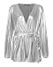 YOINS Vestido Fiesta Mujer Largo Mono Camisa Brillante Vestido Lentejuelas Mujer Casual...
