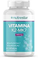 Vitamina K2 MK7 100 mcg, Menaquinona-7, 60 Cápsulas