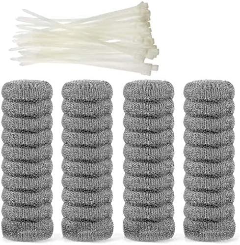 Quadow Washer Hose Lint Traps Stainless Steel (Never Rust) Washing Machine, 40 Count