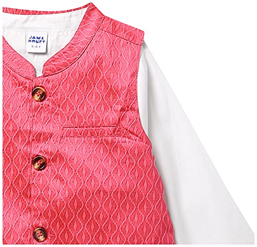 Image of Amazon Brand - Jam & Honey Cotton Boy Festive Nehru Jacket, Kurta And Pyjama Set Which Is Both Comfortable And Stylish