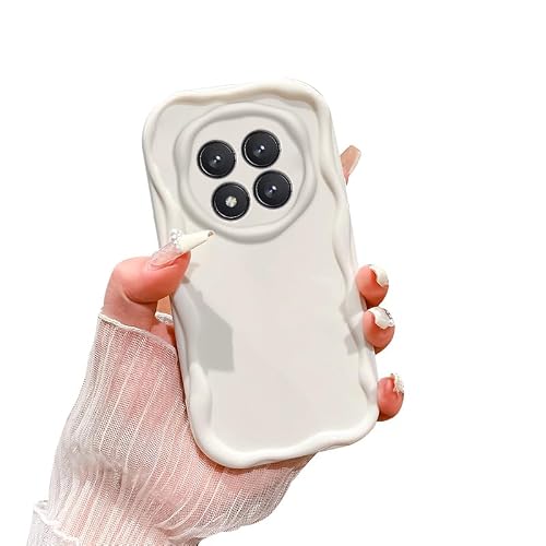 CYBERGARAGE�EFor Redmi Note 15 Pro �P�[�X �E�F�[�u �g�^ �Ȃ݂Ȃ� �ϏՌ� �N���A ���� �g�� TPU �\�t�g�P�[�X �X�g���b�v�� ���� ������ ���킢�� �V���v�� ���� �V���I�~ ���b�h�~�[(�z���C�g)