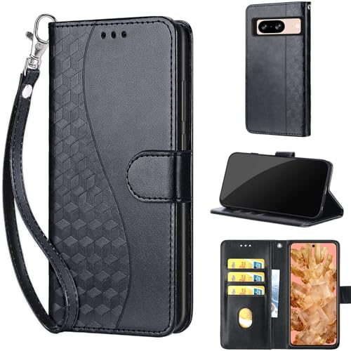 Étui Pixel 8 avec dragonne et portefeuille pour femme active lors des sorties de tous les jours