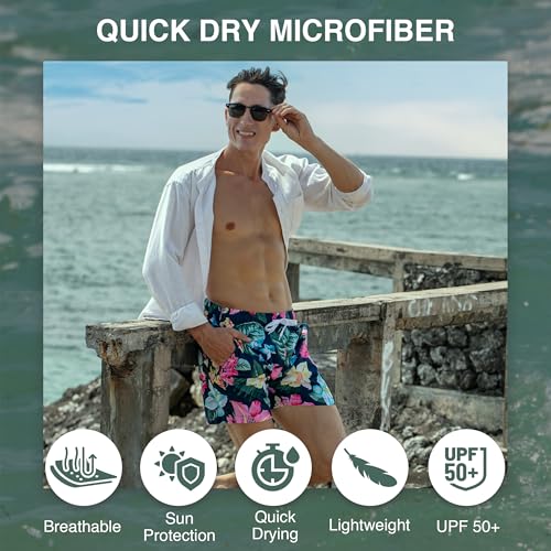 Image of Kanu Surf Men's Big Viper Extended Size Stripe Swim Trunk