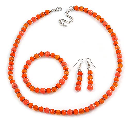 Conjunto de collar y pendientes Avalaya para bodas y eventos con perlas y cristal