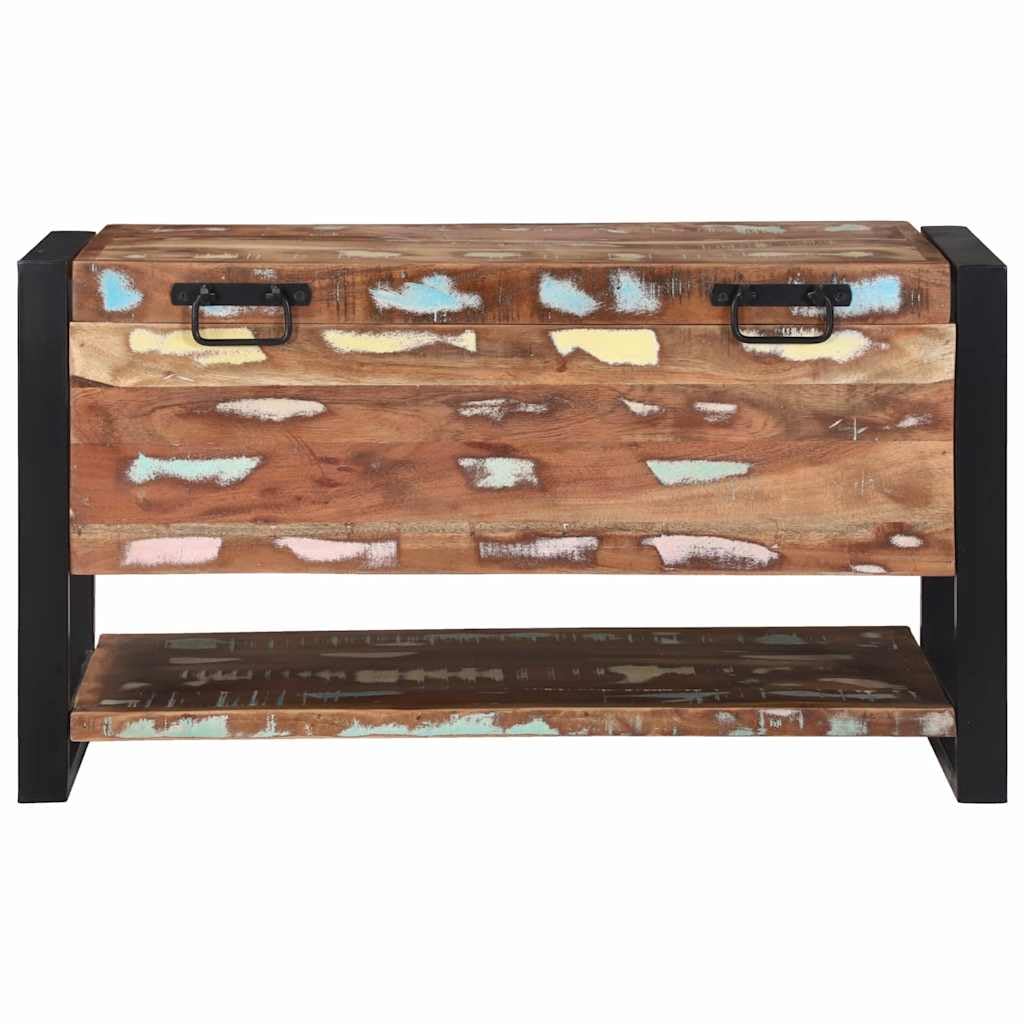 Baúl de madera maciza de 80 x 35 x 45 cm