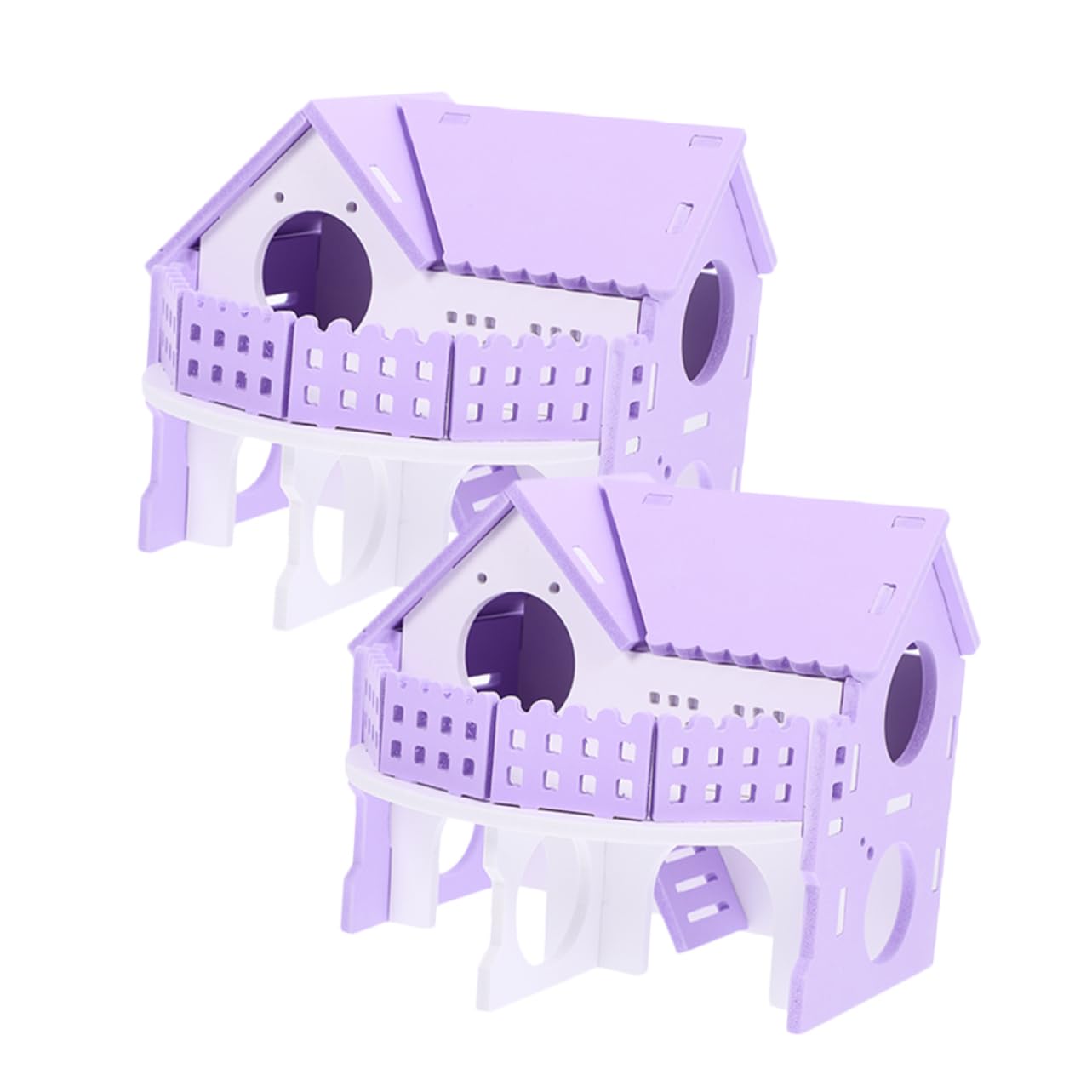 POPETPOP 8 Pièces Villa à Deux étages Hamster Accessoire Hamster Accessoires Cage pour Abri de détente pour délicate cachette de Maisons de s PVC
