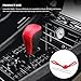 Tecledsn Car Gear Shift Knob Cover, Leather Stick Shift Cover, Carbon Fiber Car Gear Shift Knob Cover, Car Interior Accessories Stylish Car Decorations Car Shifter Cover Universal for Car (Red)