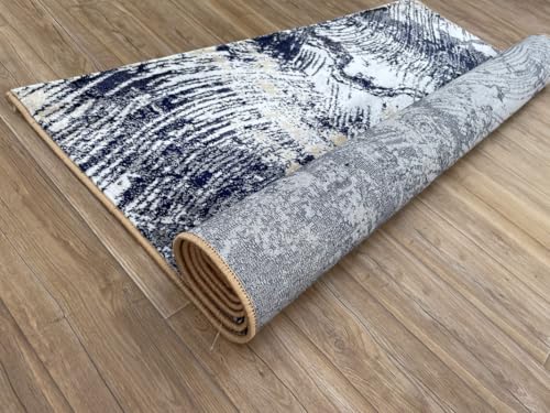 Image of Modern 6x9 Feet (180x270 CM) Silk Touch Carpet for Large Living Room | Washable Anti-Skid | Multicolor Hexagon Pattern | Stain-Resistant Floor Rug for Hall