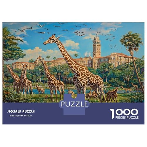 Puzzle de 1000 piezas de jirafa africana en papel de alta calidad para decorar tu salón 2
