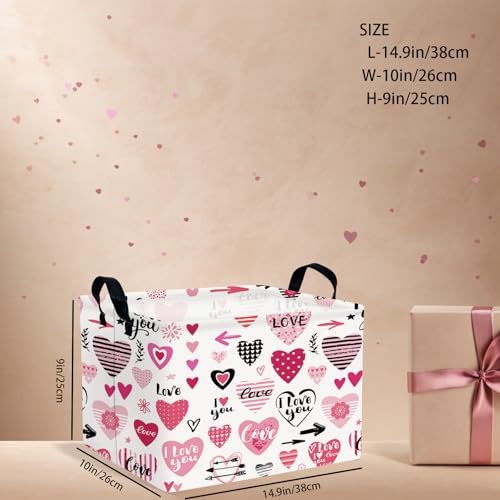 Image of Cute Heart Valentine's Day Basket Gifts Empty Storage Basket for Kid and Baby Room Decor (Personalized Creative Heart)