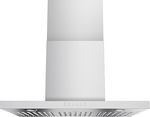 ONEEON Campana extractora de 30 pulgadas, escape de cocina de acero inoxidable de 900 CFM con ventilador de 4 velocidades, luces LED, botón