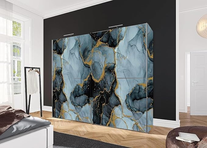 Image of Self-Adhesive Wallpaper & Wall Stickers, Dark Grey Gold