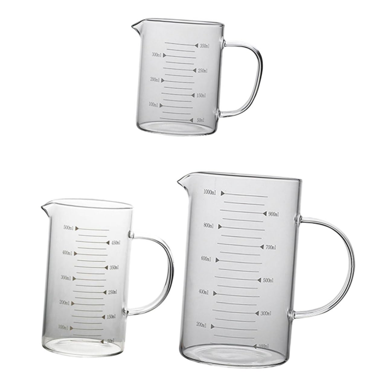 3pièces Tasses à Mesurer Verre De Tasses Graduées Pour Cuisine Pâtisserie