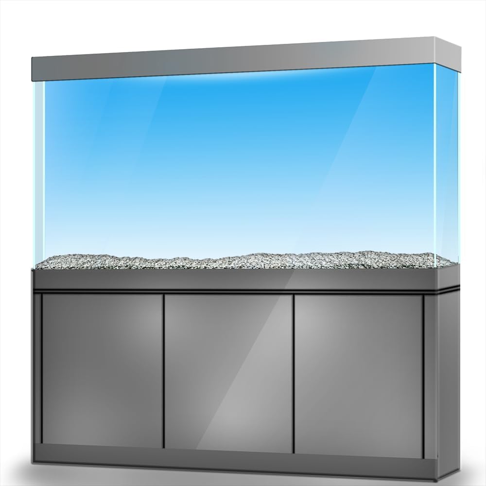Blue White ​Gradient Aquarium Background Stickers - Fish Tank Reptile Terrarium Decor 90 x 60 cm / (35.4 x 23.6 inches)