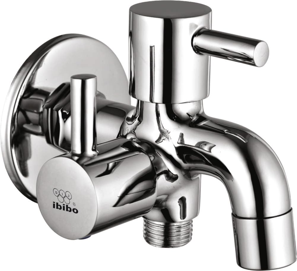 Onida Ibibo 2-in-1 Brass Bib Cock Tap with Wall Flange and Dual Handle | for use in Kitchen, Bathroom, Outdoor, Washing Area | Washing Machine tap Compatible with Hose | 7-Year Warranty-image-15