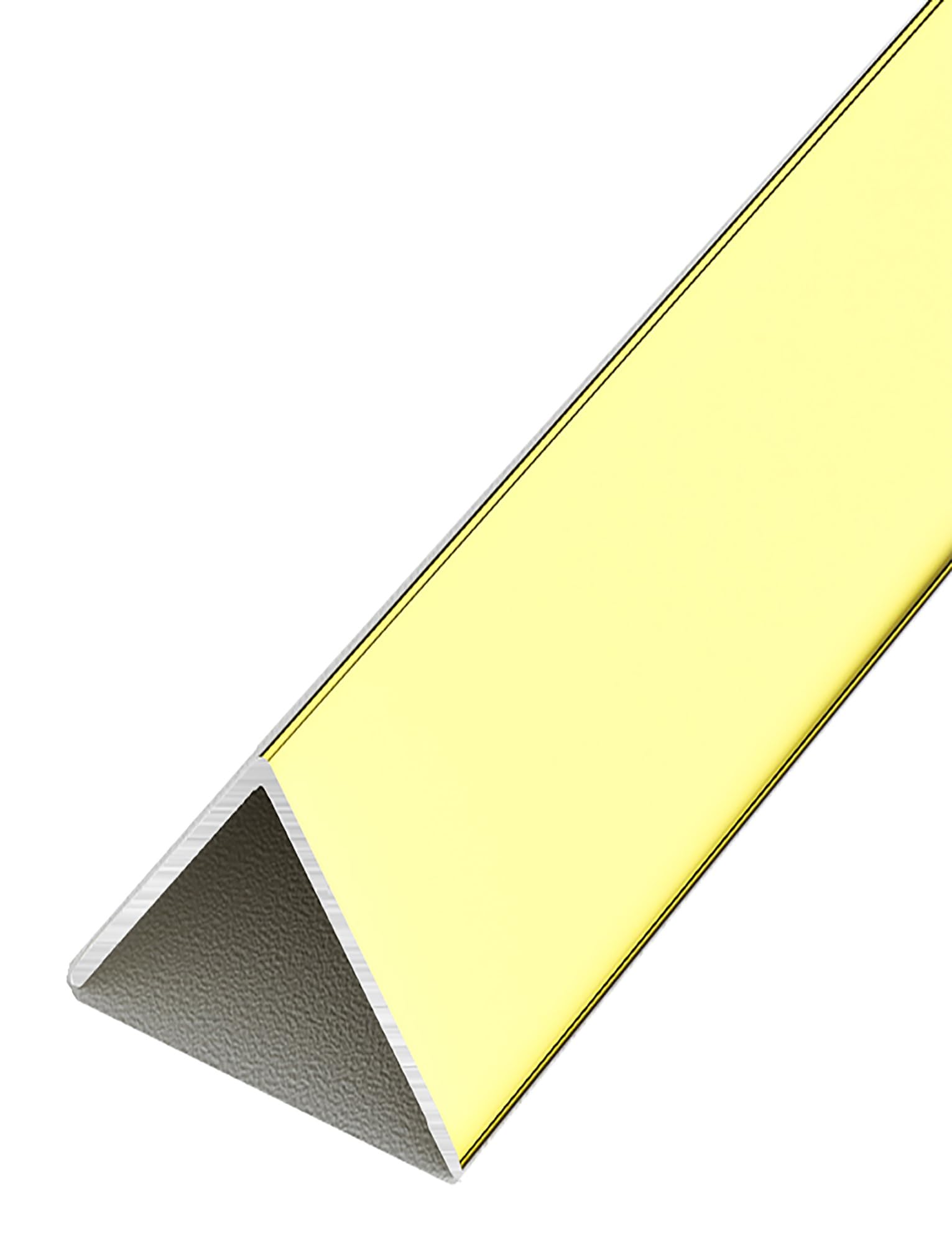 Protector de Esquina en Forma de L de aleación de Aluminio: Protector de Borde Duradero for Paredes, Puertas, gabinetes y más(Gold,1x270cm)