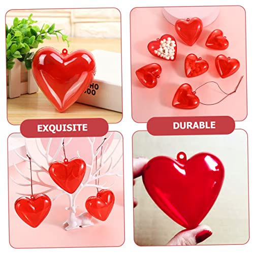 Cabilock 14 Peças De Casamento Pendurado Coração Bolas Preenchíveis DIY Pendurado Adorno Enfeites Pr