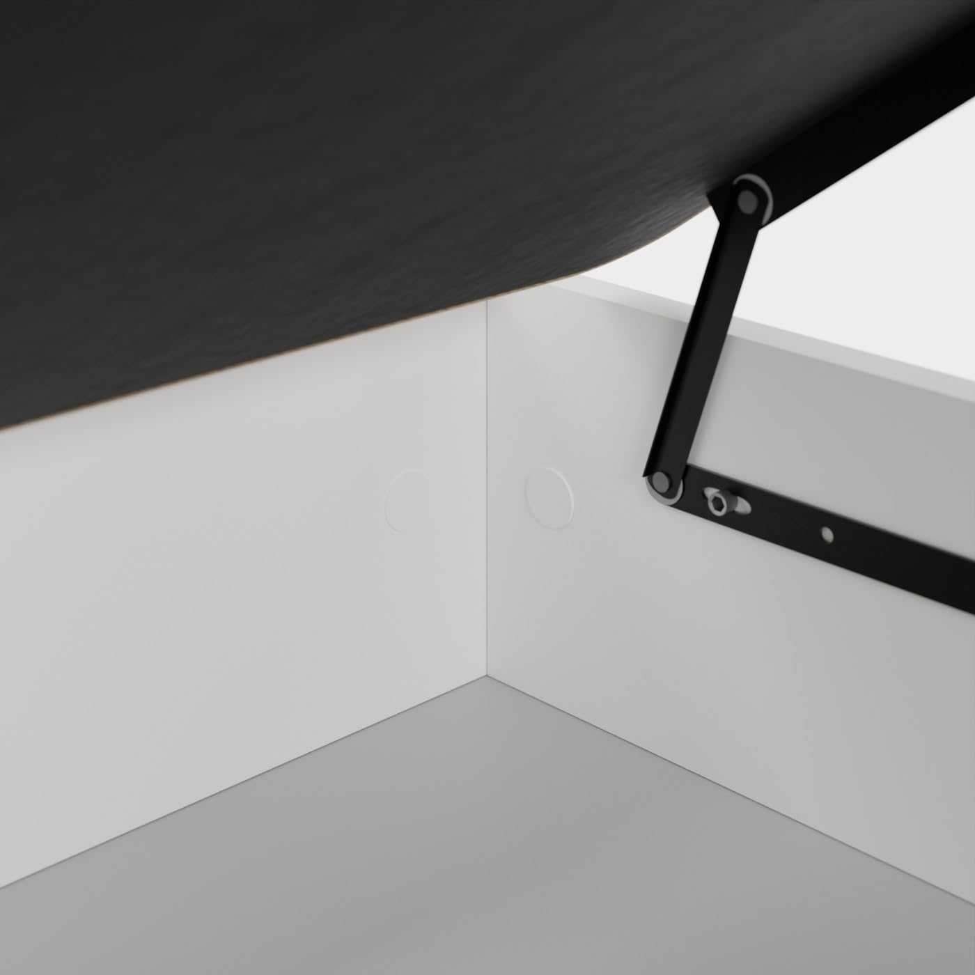 DUÉRMETE ONLINE - Canapé Abatible Blanco 135x190 cm, Gran Capacidad de Almacenaje, Estructura Súper Reforzada, Tapa 3D Transpirable, Incluye Subida a Domicilio