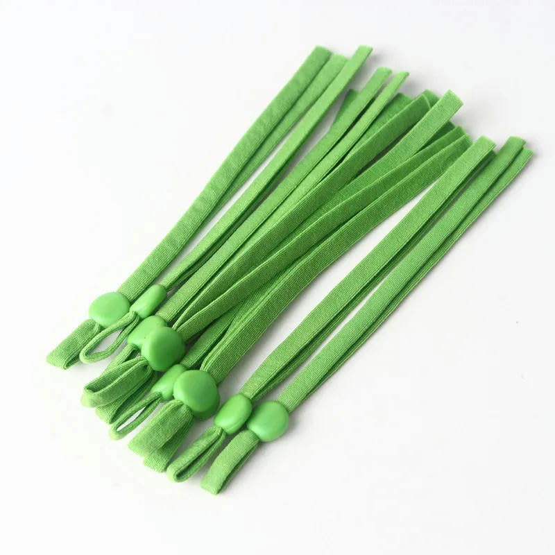 50/1000 piezas de banda elástica de colores, cuerda elástica de nailon, accesorios de costura hechos a mano, material de cuerda ajustable para las orejas, verde fruta, 500 piezas