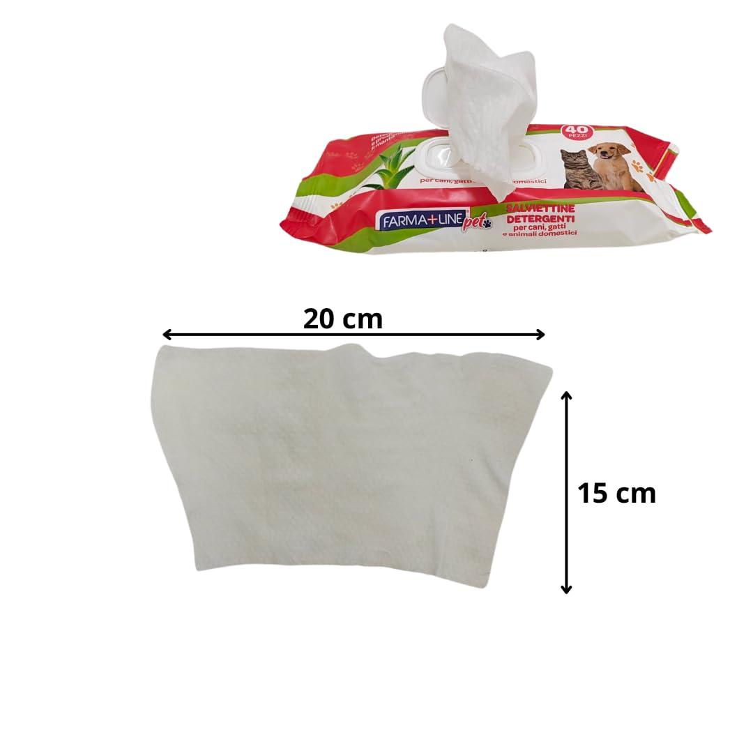 Lot de 40 lingettes parfumées pour animaux