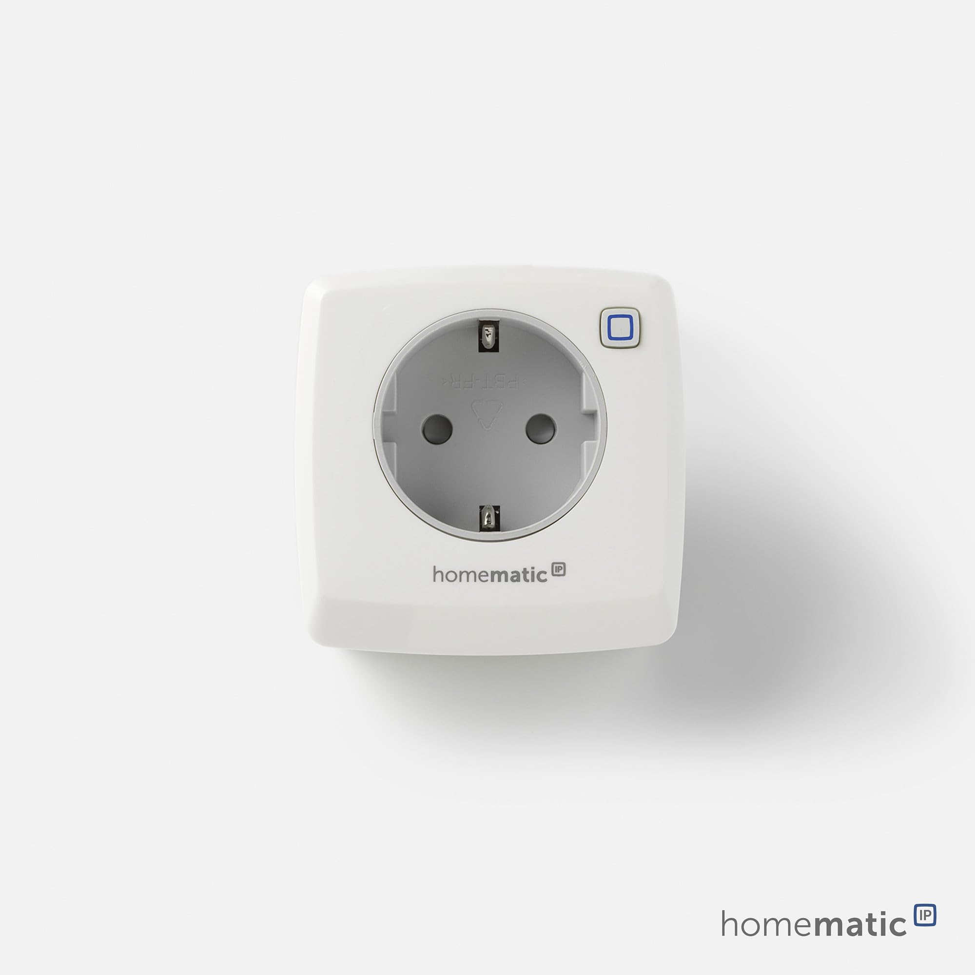 Homematic IP Schaltsteckdose, Smart Home, digitaler Zwischenstecker steuert Leuchten oder Elektrogeräte per App, Alexa & Google Home, Energie sparen, 141836A0