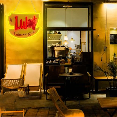 Image of Pugna Luke's Coffee Neon Signs for Wall Decor Dimmable Neon Lights for Bedroom Led Signs Suitable for Dormitory Man Cave Christmas Gift 15.7 x 12.9IN-USB Powered-Acrylic