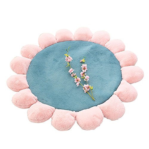 Gentlecarin Floor Seating Pad, Flower Floor Pillow,Soft Thick Kids Play Mat Round Floor