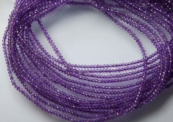 Amethyst Rondelles 2.5mm LKBEADS perles violettes haut de gamme pour joaillerie