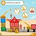 Magnetic Tiles Road Set - City Construction Building Toys, Magnetic Blocks with Extendable Crane and Car,Kids Toys for Boys & Girls Ages 3+, Creative Kids Games Gifts