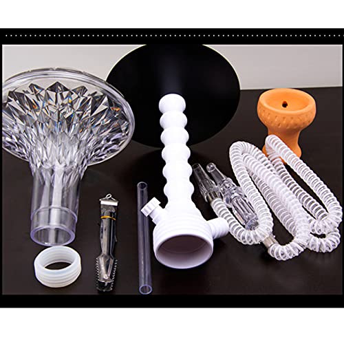 HHUU Shisha sniftah arabienhuka acryl huka Set Nargile huka, wasserpfeifer Rauchen Set silikon Schlauch huka komplette… – Bild 4