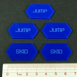 LITKO Mecha Combat Double-Sided Jump/Skid Tokens, Blue (5)