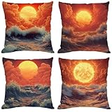 salon de jardin oceane blanc 【MOTIF DOUBLE FACE】4 PCS Square Cushion Covers, No Filler or Insert. Le motif est imprimé sur les deux côtés des housses de coussin. Notre housse de coussin décorative est un design original qui présente un motif élégant et moderne qui vous rend unique