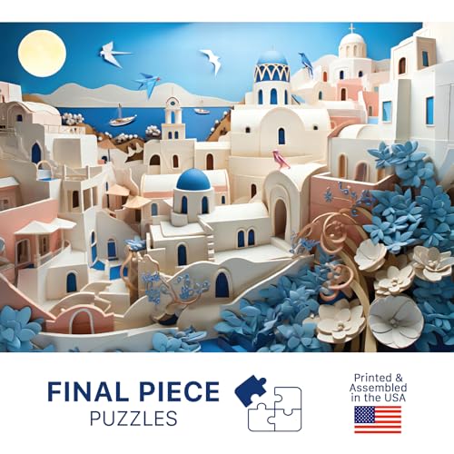 Santorini (#6) – Puzzle de 1000 Piezas para Adultos | Cartón Europeo Premium | Acabado Satinado Antirreflejo | Corte Cinta | Póster de Regalo | Caja para Exhibir | Impreso en EE.UU. | Final Piece Puzzles miniatura 2