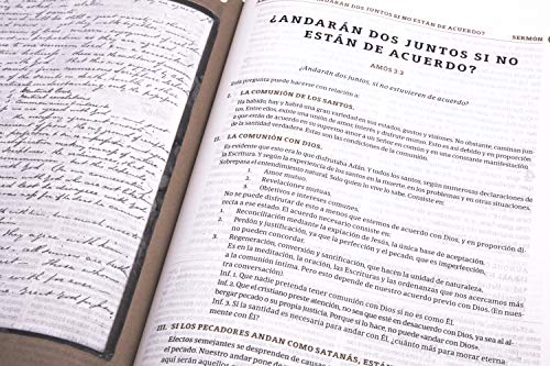 Image of RVR 1960 Biblia de estudio Spurgeon, negro /marron simil piel (Spanish Edition)