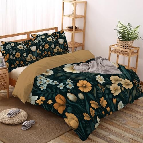 Housse de couette 200x200 facile à repasser avec zip pour lit double 2 taies - 3