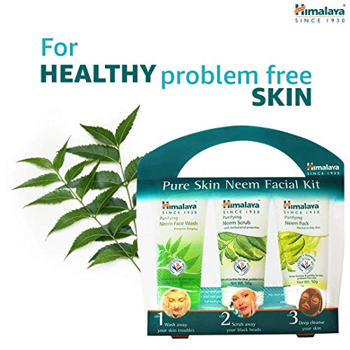Image of Himalaya Pure Skin Neem Facial Kit (Facewash 50ml, Scrub 50g & Face Pack 50g) And Himalaya Nourishing Skin Cream, 200ml