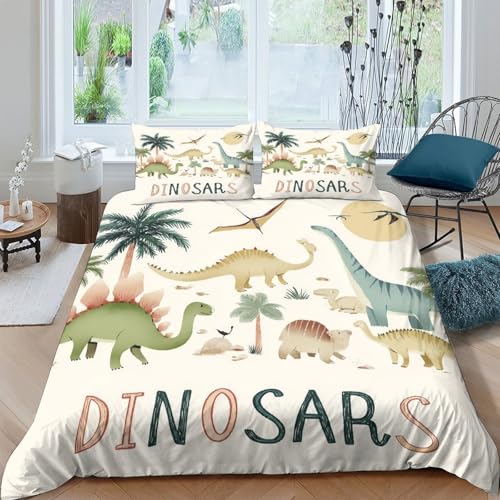 Housse de couette dinosaure à impression 3D ultra douce et résistante avec fermeture éclair - 4