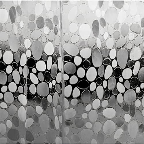 Image of PVC Shower Curtain with 3D Coin Design (CUR-3D-7FT) for Bathroom Size 7 Foot