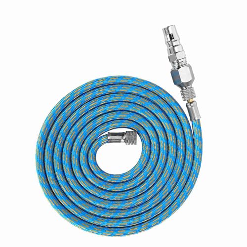 Generic Kit de Manguera de Aire de Aerógrafo Flexible Trenzado para Compresor de Pistola Pulverizadora, Tubo Trenzado de Nailon para Sistemas y Juegos de Aerógrafo, Longitud de 6 Pies, Escena