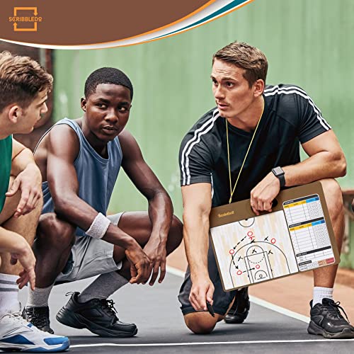 Basketball Dry Erase Board For Coaches 15X10.5 Double Sided Basketball Whiteboard Coaching Board Equipment Includes 2 White Board Markers For The Basketball Accessories The Perfect Coach Gifts #TOP6