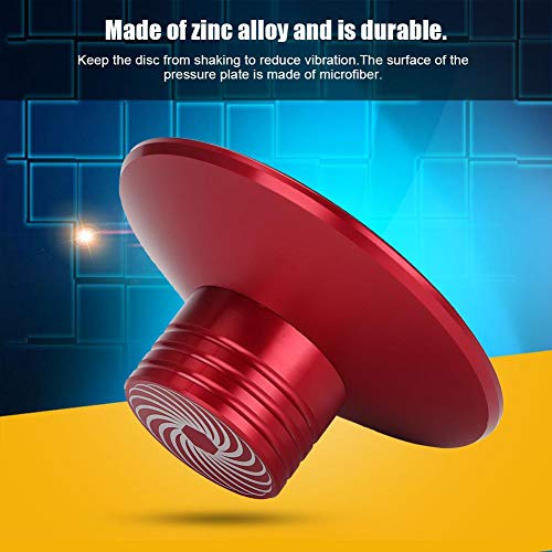 Yunir Record Clamp, Aluminum Audio Disc Turntable Stabilizer Clamp, (Red) - Image 4