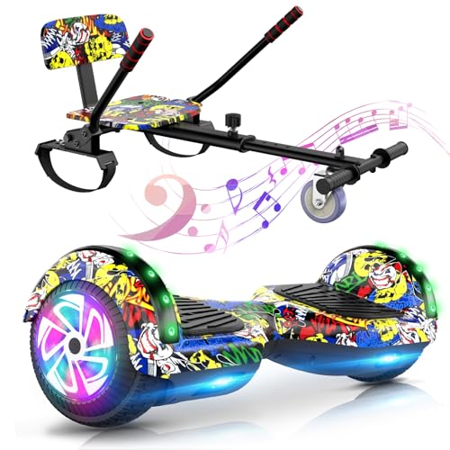 Image of LIEAGLE Hoverboard, 6.5 inch Self Balancing Scooter Hover Board with Bluetooth Wheels LED Lights for Kids Adults