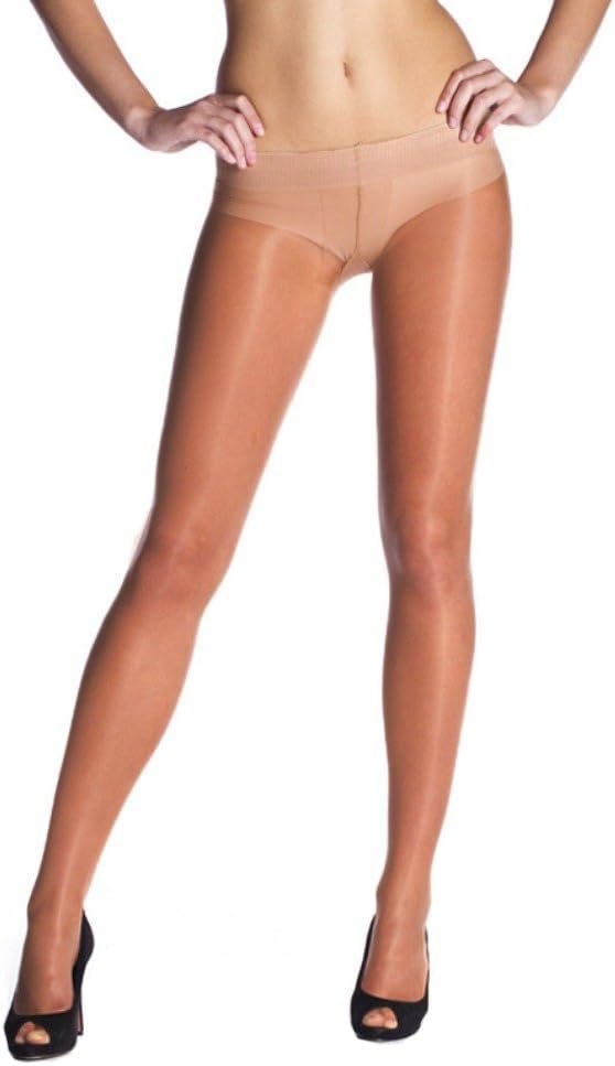 Womens gorgeous low waist sheer tights Roxy 20 Denier T-Band Hosiery by Lady K (3 - Large, Tan - Visone)