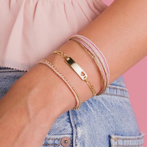 Pura Vida Bracelet Soft Heart Bracelet Stack, 3 Stackable Bracelets for Women3