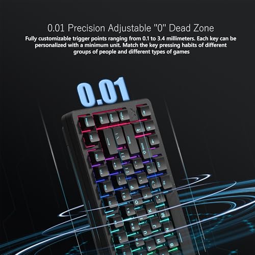 Image of Womier SK75 TMR /HE Keyboard Gaming 75% Hall Effec, Wireless Mechanical Keyboard Rapid Trigger Custom Magnetic Switch Keyboards with 8000 Hz Hot Swap, BT /2.4G /USB-C with Mac Windows Linux (Aluminum)