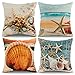 Allmarkhomes Lino Federe per Cuscini Divano Biancheria Copricuscini Federa per Divano Casa 45X45Cm Copricuscini Divano Tema Mare Set di 4