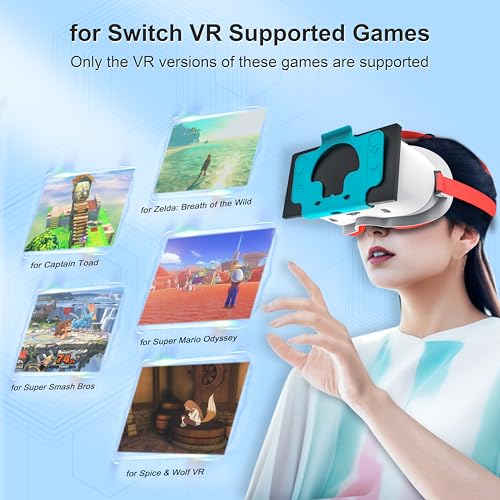Gafas VR para Switch que eliminan el mareo con lentes ajustables 3
