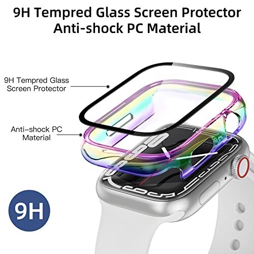 Upeak 2 Pack Screen Protector Compatibel met Apple Watch Series 7 41mm Case 2021, Volledige dekking PC Beschermhoes met… - Image 4