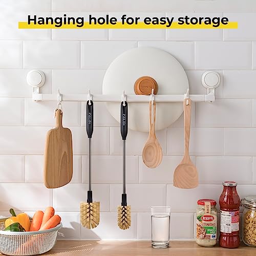 Image of 2-in-1 Water Bottle Brush, Water Bottle Cleaner & Straw Brush Cleaning Scrubbing Brush 15 in Long Bottle Brush Detachable Head Multi-Function Cleaning Brush Homework Cleaning Brushe