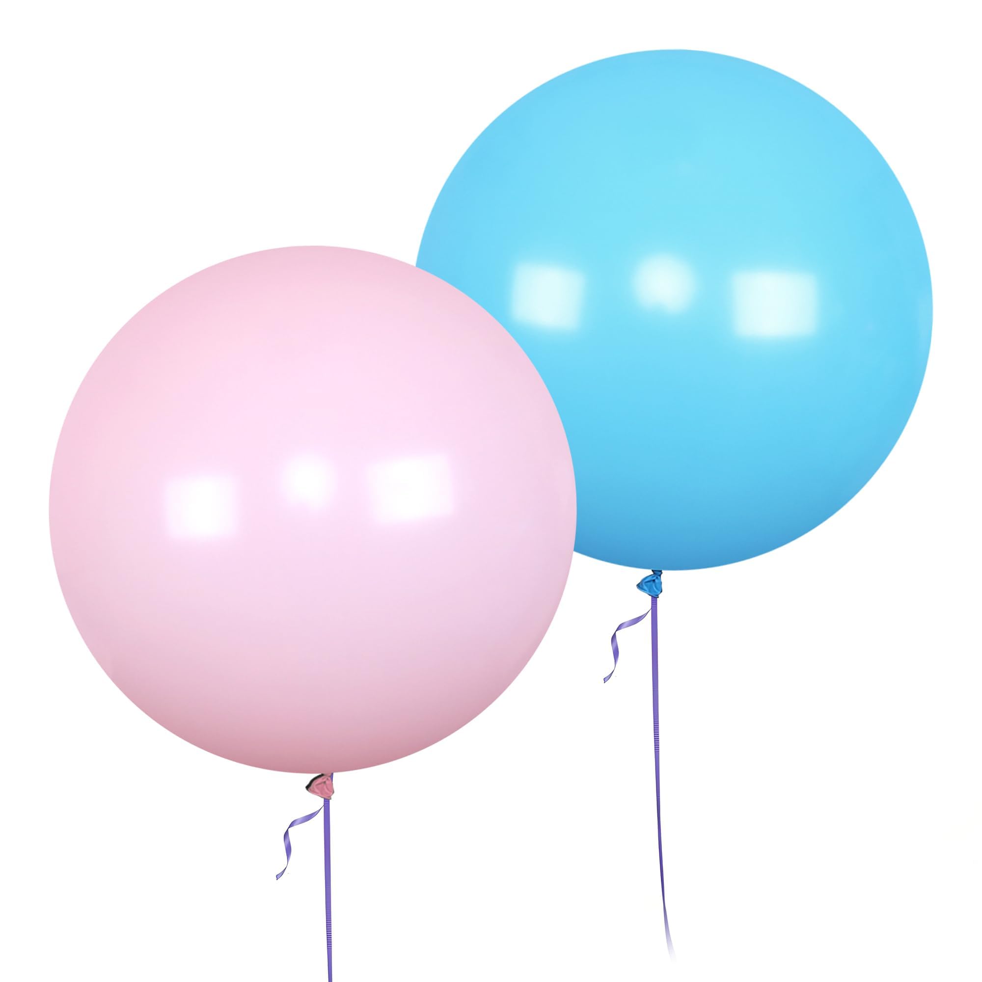 AZOWA 24 Inch Pink and Blue Balloon 20 Large Latex Round Balloons for Party Wedding Birthday Baby Shower Decoration (Pink and Blue, 20 Pcs)